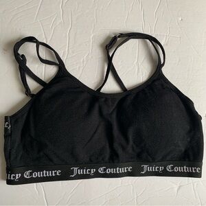 Juicy Couture Black Sports Bra Size Medium